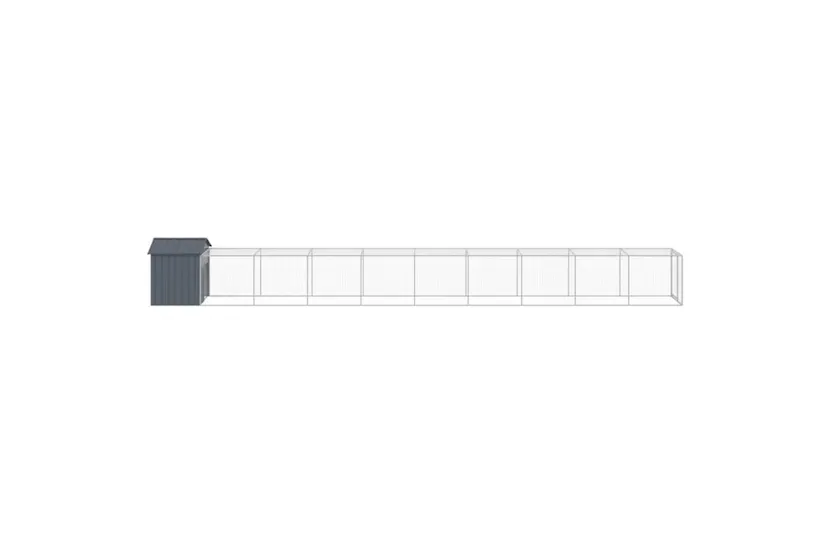 Vidaxl Chicken Cage With Run Anthracite 117x1017x123 Cm Galvanised Steel Vidaxl Chicken Cage With Run Anthracite 117x1017x123 Cm Galvanised Steel