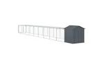 Vidaxl Chicken Cage With Run Anthracite 117x1017x123 Cm Galvanised Steel Vidaxl Chicken Cage With Run Anthracite 117x1017x123 Cm Galvanised Steel