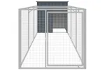 Vidaxl Dog House With Run Anthracite 110x405x110 Cm Galvanised Steel Vidaxl Dog House With Run Anthracite 110x405x110 Cm Galvanised Steel