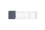 Vidaxl Dog House With Run Anthracite 110x405x110 Cm Galvanised Steel Vidaxl Dog House With Run Anthracite 110x405x110 Cm Galvanised Steel
