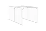 Vidaxl Dog House With Run Anthracite 110x405x110 Cm Galvanised Steel Vidaxl Dog House With Run Anthracite 110x405x110 Cm Galvanised Steel