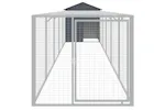 Vidaxl Chicken Cage With Run Anthracite 117x609x123 Cm Galvanised Steel Vidaxl Chicken Cage With Run Anthracite 117x609x123 Cm Galvanised Steel
