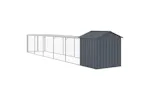 Vidaxl Chicken Cage With Run Anthracite 117x609x123 Cm Galvanised Steel Vidaxl Chicken Cage With Run Anthracite 117x609x123 Cm Galvanised Steel