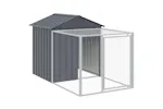 Vidaxl Chicken Cage With Run Anthracite 117x609x123 Cm Galvanised Steel Vidaxl Chicken Cage With Run Anthracite 117x609x123 Cm Galvanised Steel