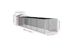 Vidaxl Chicken Cage With Run Anthracite 117x609x123 Cm Galvanised Steel Vidaxl Chicken Cage With Run Anthracite 117x609x123 Cm Galvanised Steel
