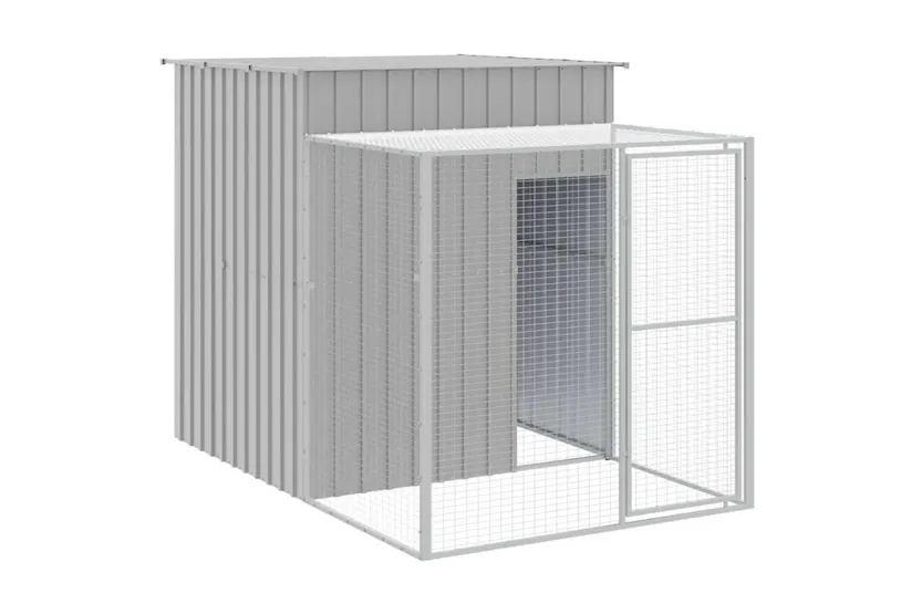 Vidaxl Chicken Cage With Run Light Grey 165x251x181 Cm Galvanised Steel Vidaxl Chicken Cage With Run Light Grey 165x251x181 Cm Galvanised Steel