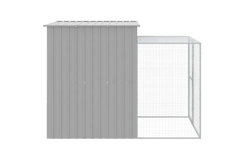 Vidaxl Chicken Cage With Run Light Grey 165x251x181 Cm Galvanised Steel Vidaxl Chicken Cage With Run Light Grey 165x251x181 Cm Galvanised Steel