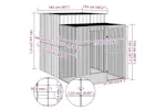 Vidaxl Chicken Cage With Run Light Grey 165x251x181 Cm Galvanised Steel Vidaxl Chicken Cage With Run Light Grey 165x251x181 Cm Galvanised Steel