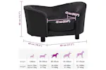 Vidaxl Dog Sofa Black 69x49x40 Cm Plush And Faux Leather Vidaxl Dog Sofa Black 69x49x40 Cm Plush And Faux Leather