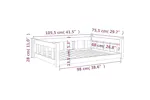 Vidaxl Dog Bed 1055x755x28 Cm Solid Wood Pine Vidaxl Dog Bed 1055x755x28 Cm Solid Wood Pine