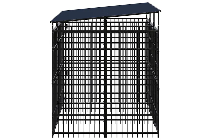 Vidaxl Outdoor Dog Kennel With Roof Steel 553 M Vidaxl Outdoor Dog Kennel With Roof Steel 553 M
