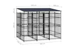 Vidaxl Outdoor Dog Kennel With Roof Steel 553 M Vidaxl Outdoor Dog Kennel With Roof Steel 553 M