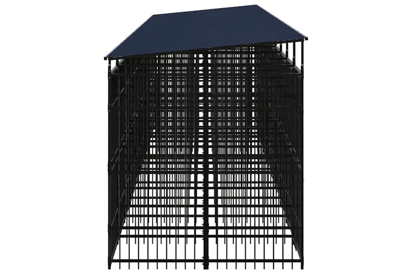 Vidaxl Outdoor Dog Kennel With Roof Steel 1843 M Vidaxl Outdoor Dog Kennel With Roof Steel 1843 M