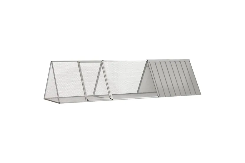 Vidaxl Rabbit Cage Grey 3025x805x71 Cm Galvanised Steel Vidaxl Rabbit Cage Grey 3025x805x71 Cm Galvanised Steel