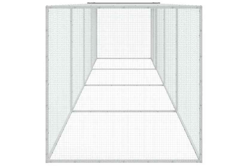 Vidaxl Chicken Cage With Roof Light Grey 403x98x90 Cm Galvanised Steel Vidaxl Chicken Cage With Roof Light Grey 403x98x90 Cm Galvanised Steel