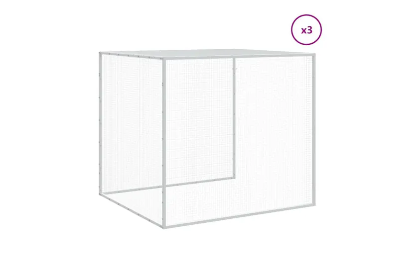 Vidaxl Chicken Cage With Roof Light Grey 403x98x90 Cm Galvanised Steel Vidaxl Chicken Cage With Roof Light Grey 403x98x90 Cm Galvanised Steel