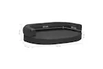 Vidaxl Ergonomic Dog Bed Mattress 75x53 Cm Linen Look Black Vidaxl Ergonomic Dog Bed Mattress 75x53 Cm Linen Look Black