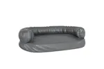 Vidaxl Ergonomic Foam Dog Bed Grey 75x53 Cm Faux Leather Vidaxl Ergonomic Foam Dog Bed Grey 75x53 Cm Faux Leather