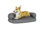 Vidaxl Ergonomic Foam Dog Bed Grey 75x53 Cm Faux Leather Vidaxl Ergonomic Foam Dog Bed Grey 75x53 Cm Faux Leather
