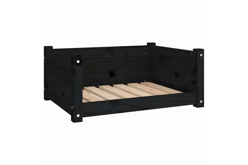 Vidaxl Dog Bed Black 655x505x28 Cm Solid Pine Wood Vidaxl Dog Bed Black 655x505x28 Cm Solid Pine Wood