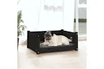 Vidaxl Dog Bed Black 655x505x28 Cm Solid Pine Wood Vidaxl Dog Bed Black 655x505x28 Cm Solid Pine Wood