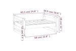 Vidaxl Dog Bed 655x505x28 Cm Solid Pine Wood Vidaxl Dog Bed 655x505x28 Cm Solid Pine Wood