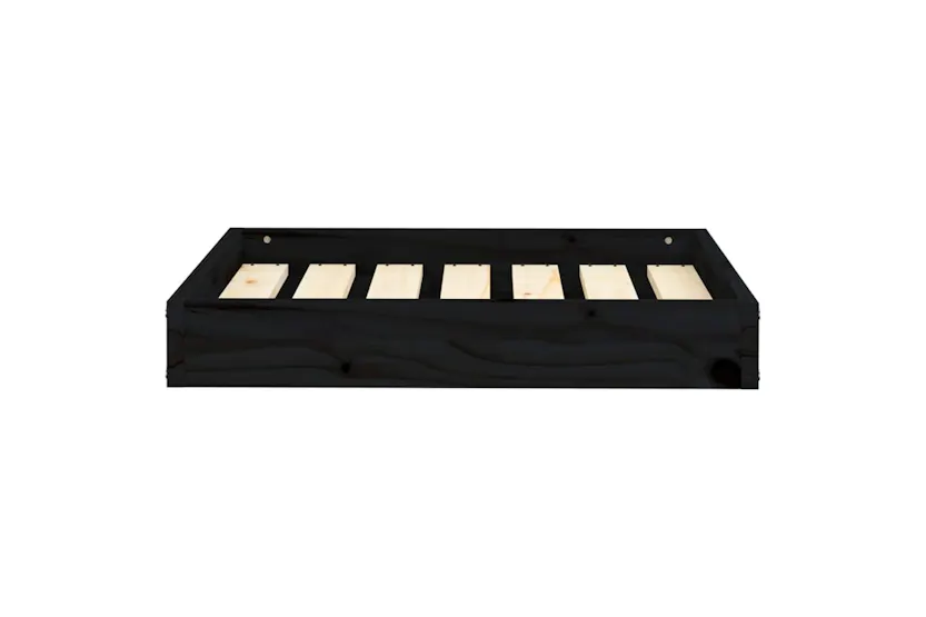 Vidaxl Dog Bed Black 615x49x9 Cm Solid Wood Pine Vidaxl Dog Bed Black 615x49x9 Cm Solid Wood Pine