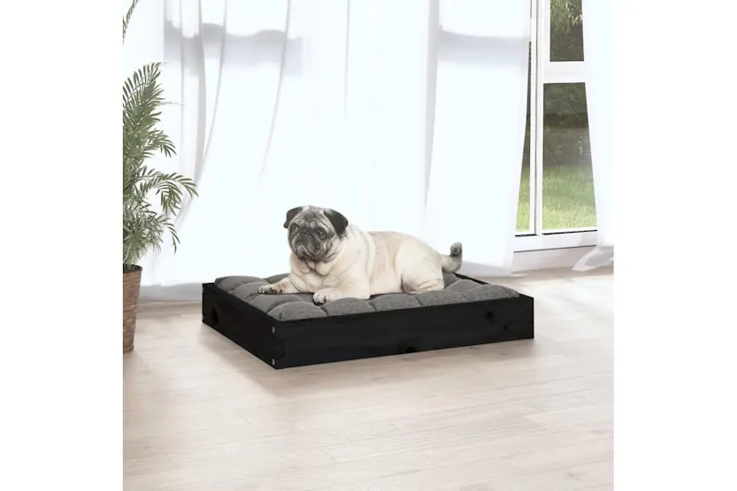 Vidaxl Dog Bed Black 615x49x9 Cm Solid Wood Pine Vidaxl Dog Bed Black 615x49x9 Cm Solid Wood Pine