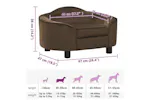 Vidaxl Dog Sofa Brown 67x47x36 Cm Plush Vidaxl Dog Sofa Brown 67x47x36 Cm Plush