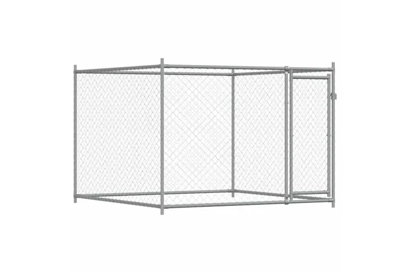 Vidaxl Dog Cage With Door Grey 2x2x15 M Galvanised Steel Vidaxl Dog Cage With Door Grey 2x2x15 M Galvanised Steel