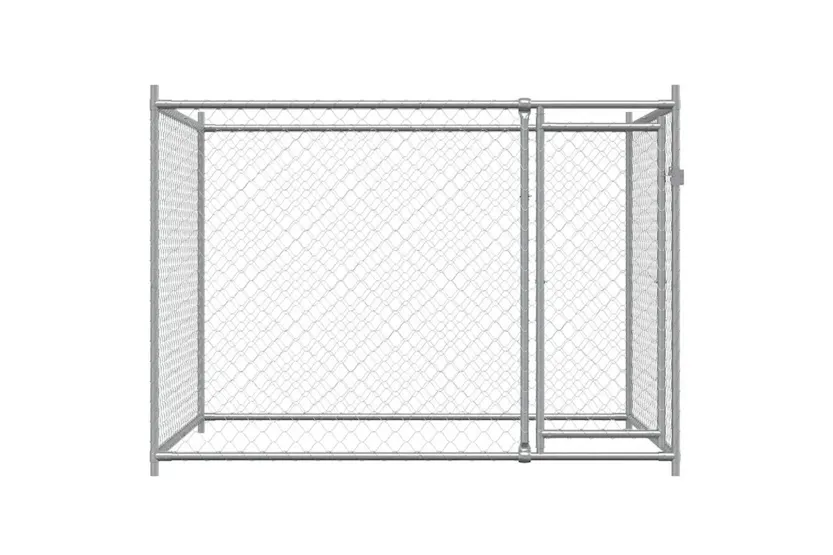 Vidaxl Dog Cage With Door Grey 2x2x15 M Galvanised Steel Vidaxl Dog Cage With Door Grey 2x2x15 M Galvanised Steel
