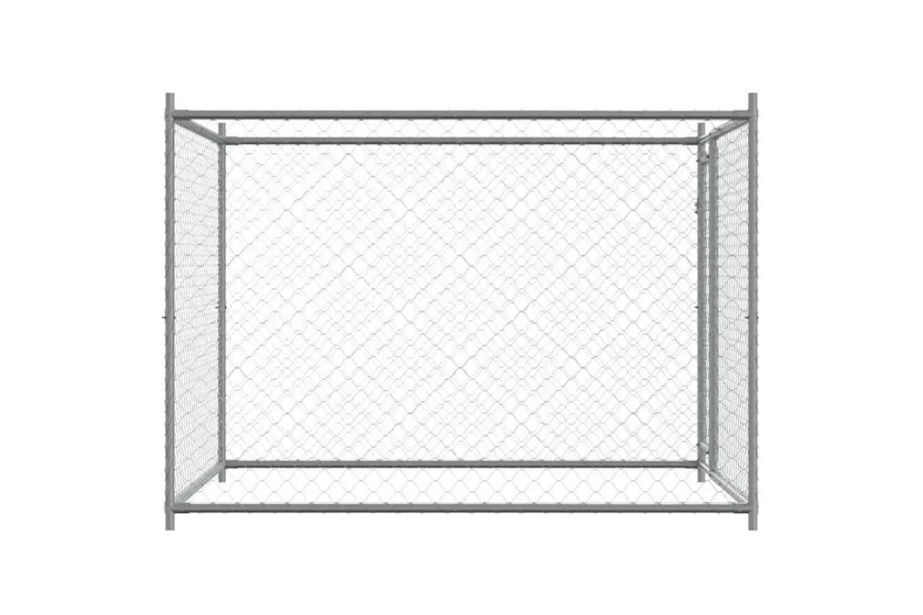 Vidaxl Dog Cage With Door Grey 2x2x15 M Galvanised Steel Vidaxl Dog Cage With Door Grey 2x2x15 M Galvanised Steel