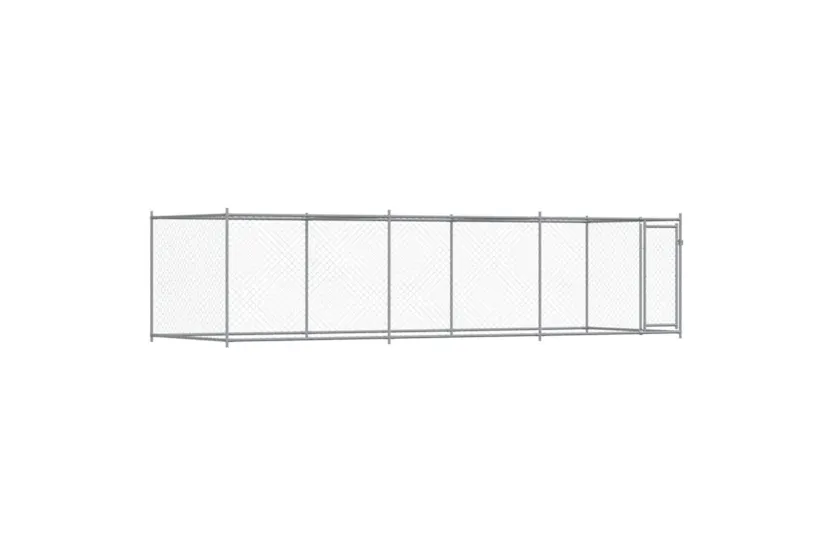 Vidaxl Dog Cage With Door Grey 6x2x15 M Galvanised Steel Vidaxl Dog Cage With Door Grey 6x2x15 M Galvanised Steel