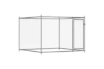 Vidaxl Dog Cage With Door Grey 6x2x15 M Galvanised Steel Vidaxl Dog Cage With Door Grey 6x2x15 M Galvanised Steel