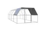 Vidaxl Outdoor Chicken Cage 3x8x2 M Galvanised Steel Vidaxl Outdoor Chicken Cage 3x8x2 M Galvanised Steel
