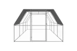 Vidaxl Outdoor Chicken Cage 3x8x2 M Galvanised Steel Vidaxl Outdoor Chicken Cage 3x8x2 M Galvanised Steel