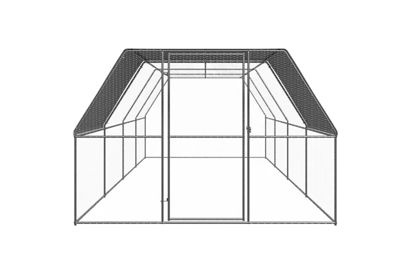 Vidaxl Outdoor Chicken Cage 3x8x2 M Galvanised Steel Vidaxl Outdoor Chicken Cage 3x8x2 M Galvanised Steel
