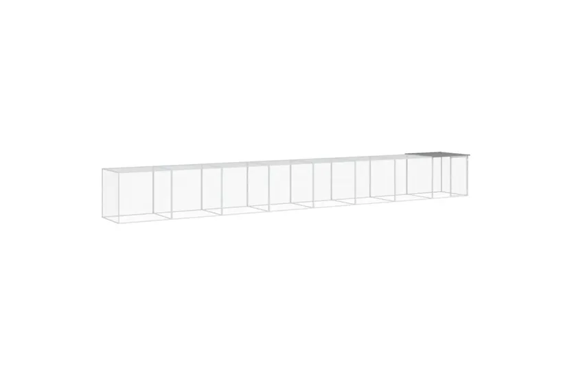 Vidaxl Chicken Cage With Roof Light Grey 803x98x90 Cm Galvanised Steel Vidaxl Chicken Cage With Roof Light Grey 803x98x90 Cm Galvanised Steel