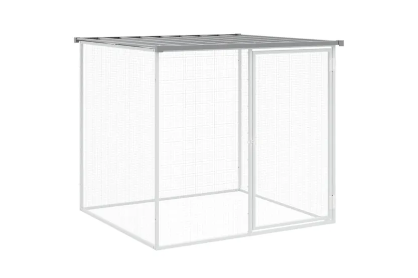 Vidaxl Chicken Cage With Roof Light Grey 803x98x90 Cm Galvanised Steel Vidaxl Chicken Cage With Roof Light Grey 803x98x90 Cm Galvanised Steel