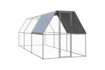 Vidaxl Chicken Cage 2x6x2 M Galvanised Steel Vidaxl Chicken Cage 2x6x2 M Galvanised Steel