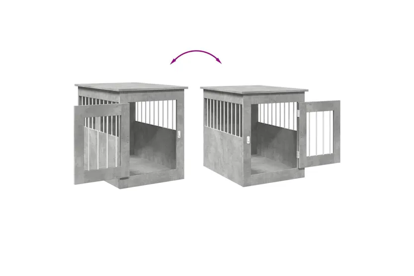 Vidaxl Dog Crate Furniture Concrete Grey 55x75x65 Cm Engineered Wood Vidaxl Dog Crate Furniture Concrete Grey 55x75x65 Cm Engineered Wood