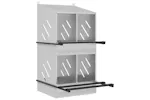 Vidaxl Chicken Nesting Box With 4 Compartments Galvanized Silver Metal Vidaxl Chicken Nesting Box With 4 Compartments Galvanized Silver Metal