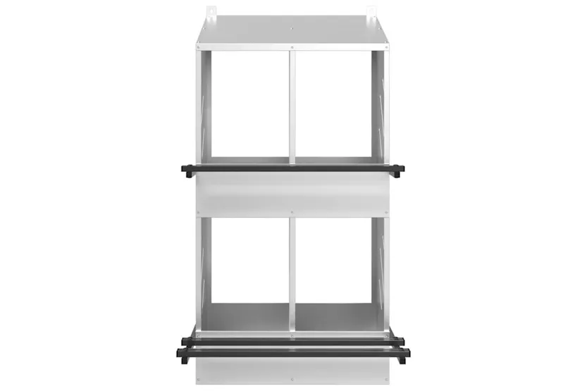 Vidaxl Chicken Nesting Box With 4 Compartments Galvanized Silver Metal Vidaxl Chicken Nesting Box With 4 Compartments Galvanized Silver Metal