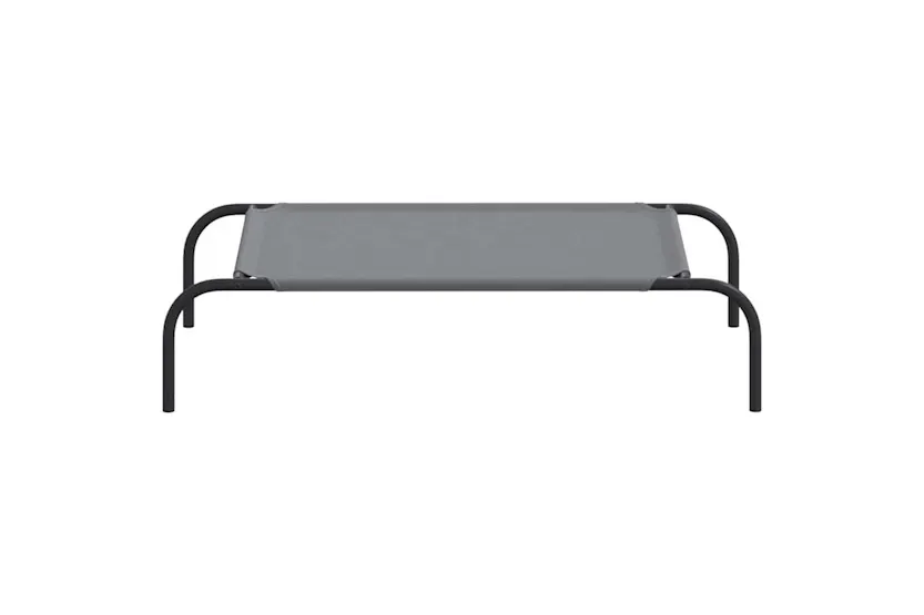 Vidaxl Elevated Dog Bed Grey 90x50x20 Cm Oxford Fabric And Steel Vidaxl Elevated Dog Bed Grey 90x50x20 Cm Oxford Fabric And Steel