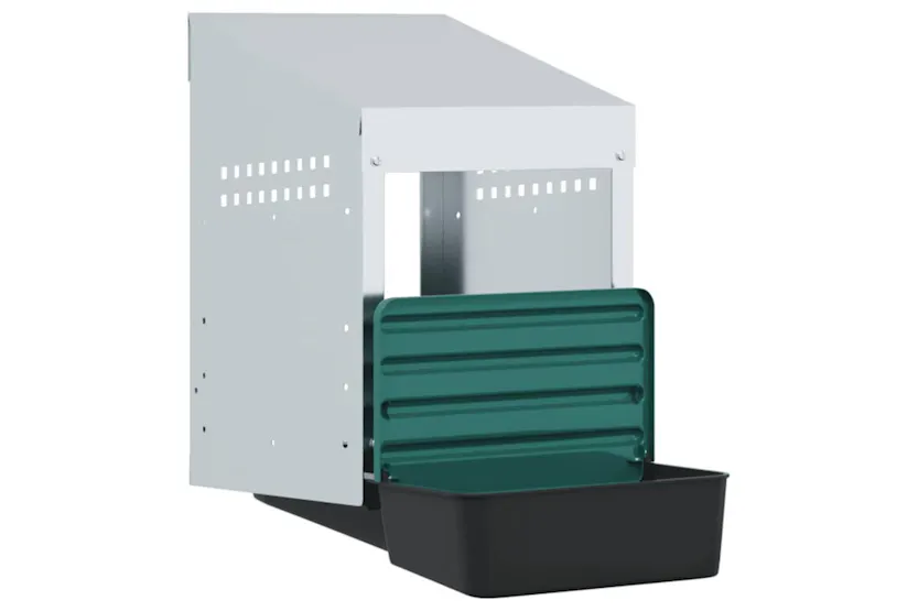 Vidaxl Chicken Nesting Box 1 Compartment Wall-mounted Galvanised Steel Vidaxl Chicken Nesting Box 1 Compartment Wall-mounted Galvanised Steel