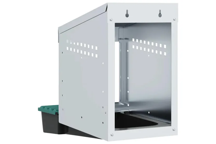 Vidaxl Chicken Nesting Box 1 Compartment Wall-mounted Galvanised Steel Vidaxl Chicken Nesting Box 1 Compartment Wall-mounted Galvanised Steel