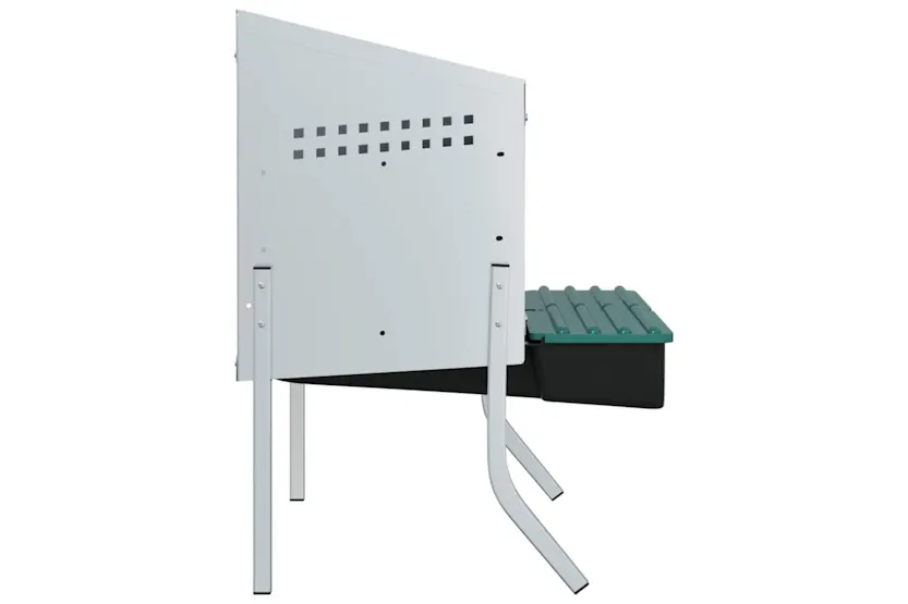 Vidaxl Chicken Nesting Box 2 Compartments With Legs Galvanised Steel Vidaxl Chicken Nesting Box 2 Compartments With Legs Galvanised Steel