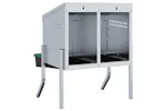 Vidaxl Chicken Nesting Box 2 Compartments With Legs Galvanised Steel Vidaxl Chicken Nesting Box 2 Compartments With Legs Galvanised Steel
