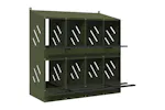 Vidaxl Chicken Nesting Box With 8 Compartments Olive Green Metal Vidaxl Chicken Nesting Box With 8 Compartments Olive Green Metal