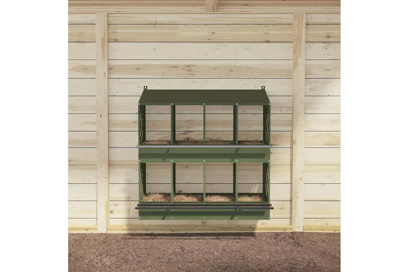 Vidaxl Chicken Nesting Box With 8 Compartments Olive Green Metal Vidaxl Chicken Nesting Box With 8 Compartments Olive Green Metal